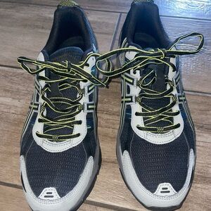 NEW!! Black and Grey Athletic Shoes with Yellow/Blue Accents